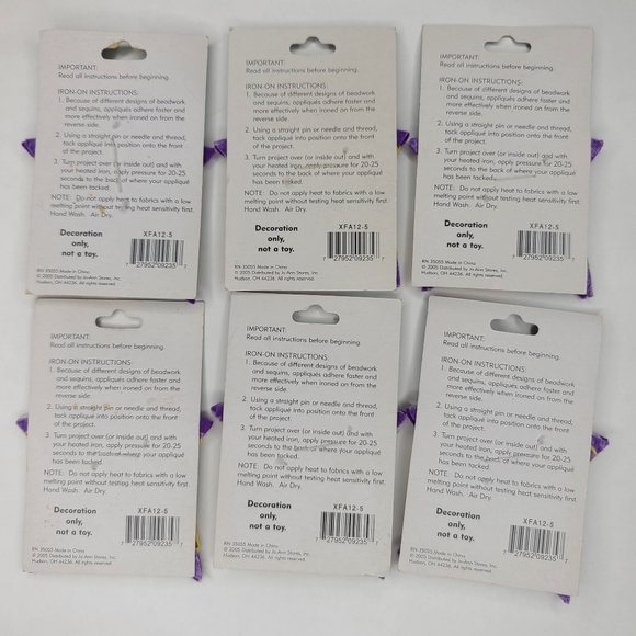 'Tis The Season Holiday Additions Star Iron-On Applique Set of 6 Star Iron-On - Picture 7 of 8